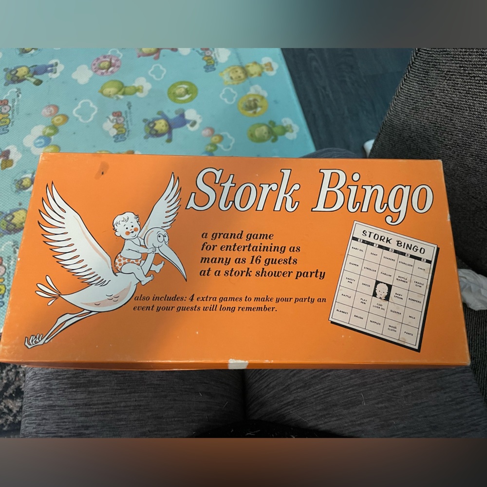 Vintage stork Bingo game
